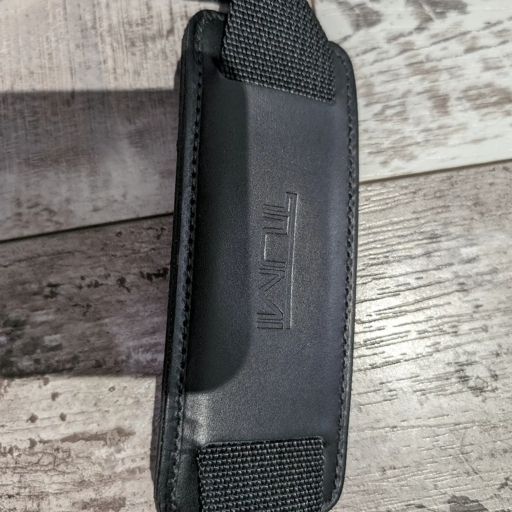 TUMI Alpha Expandable Black Monogram Briefcase/Laptop Bag W/ Aftermarket Strap!‎